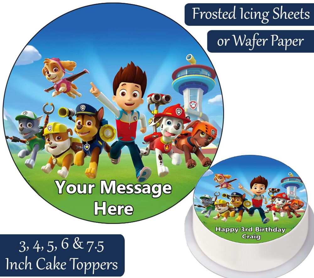 Paw Patrol Personalised Cake Topper
