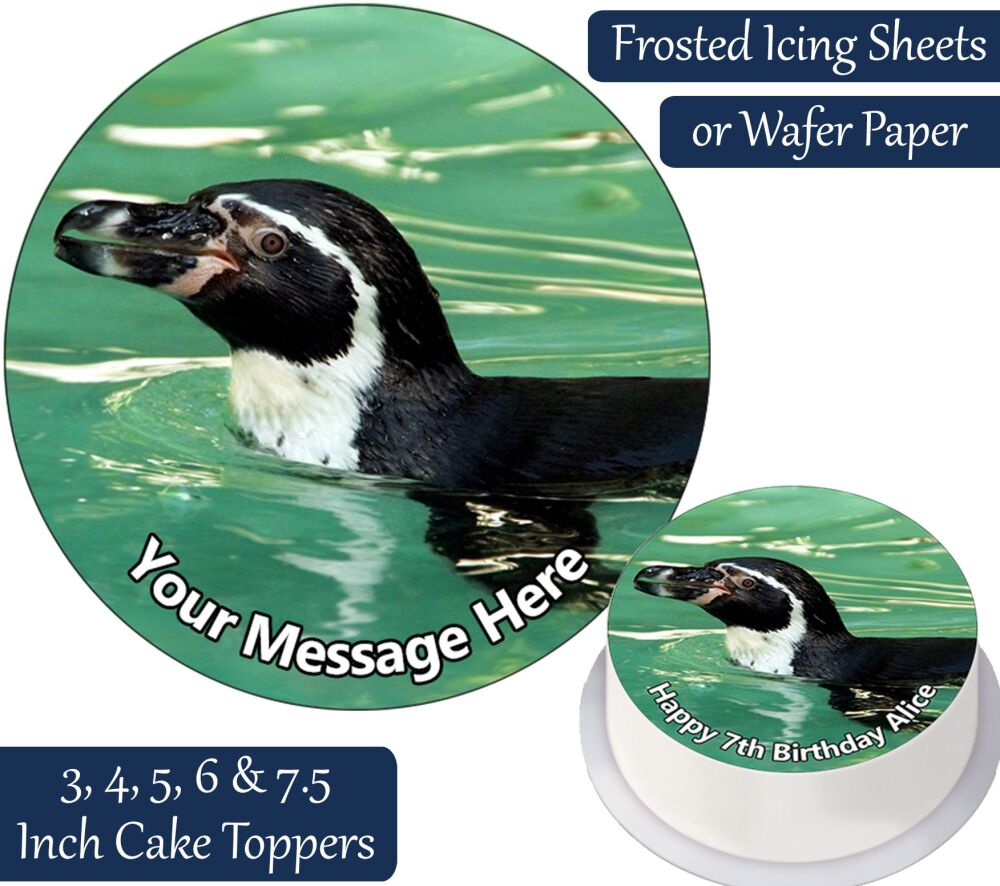 Penguin Solo Personalised Cake Topper