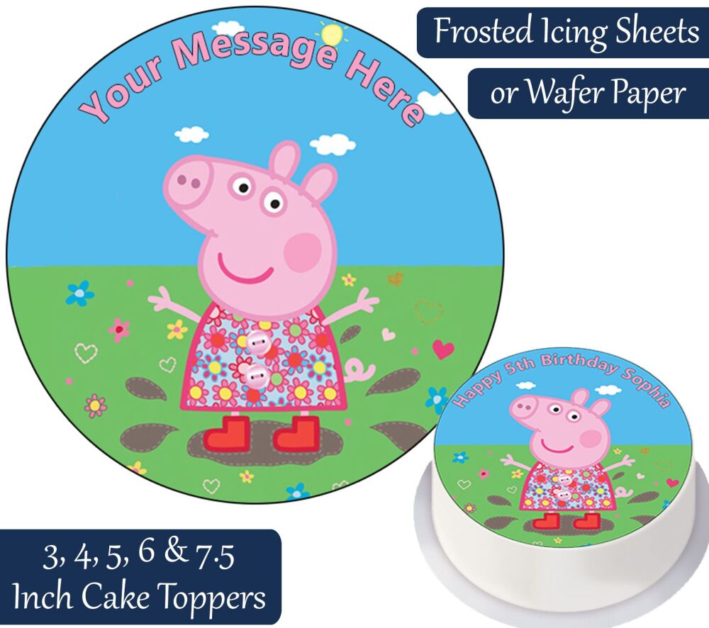 Peppa Pig Solo Personalised Cake Topper