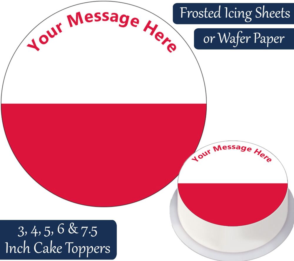 Poland Flag Personalised Cake Topper