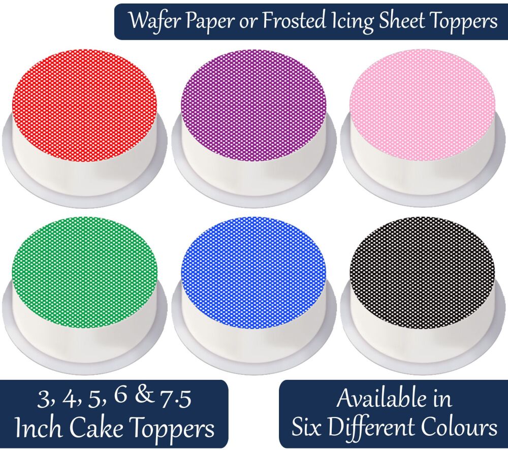 Polka Dot Round Cake Topper