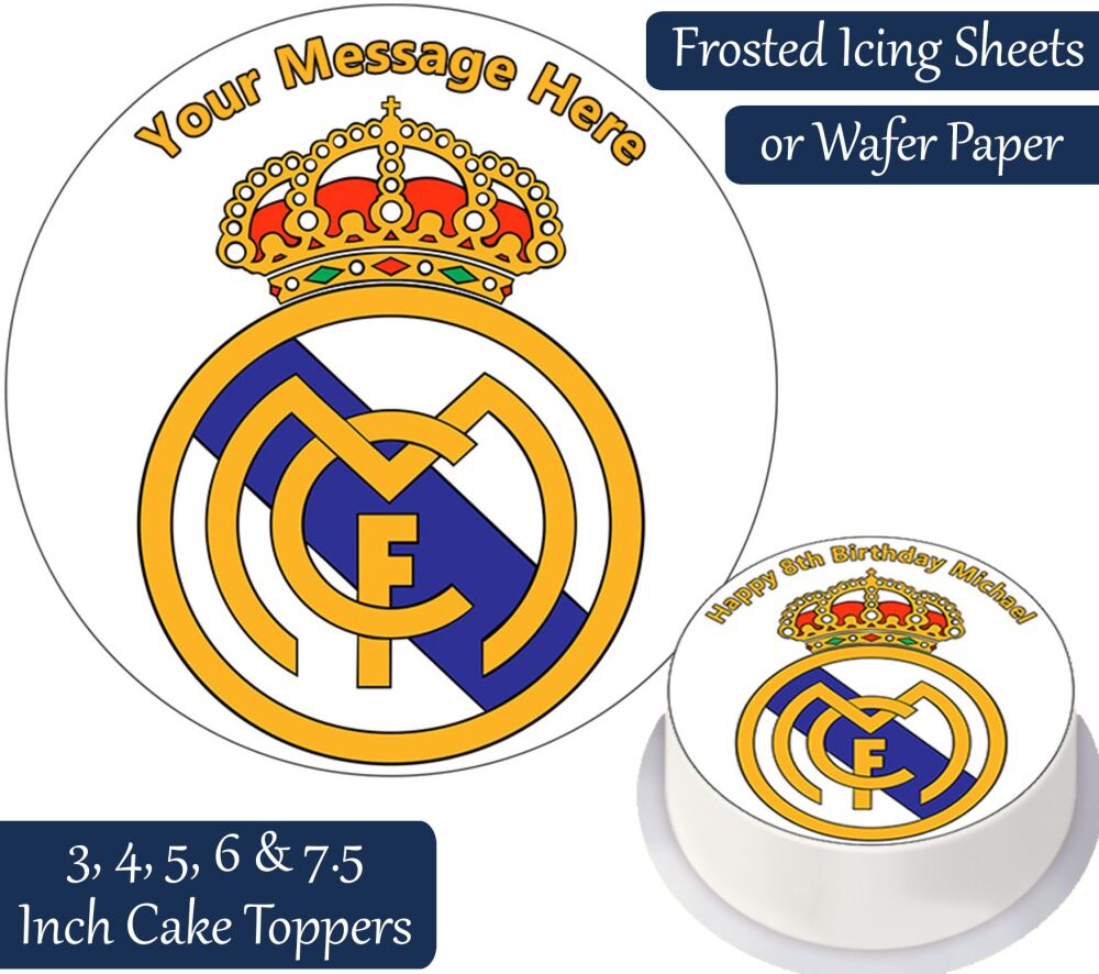 Real Madrid Football Personalised Cake Topper