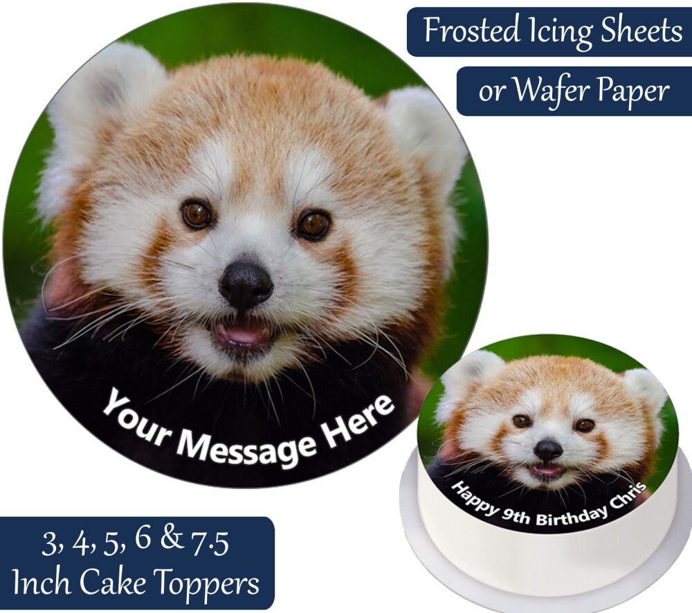 Red Panda Personalised Cake Topper