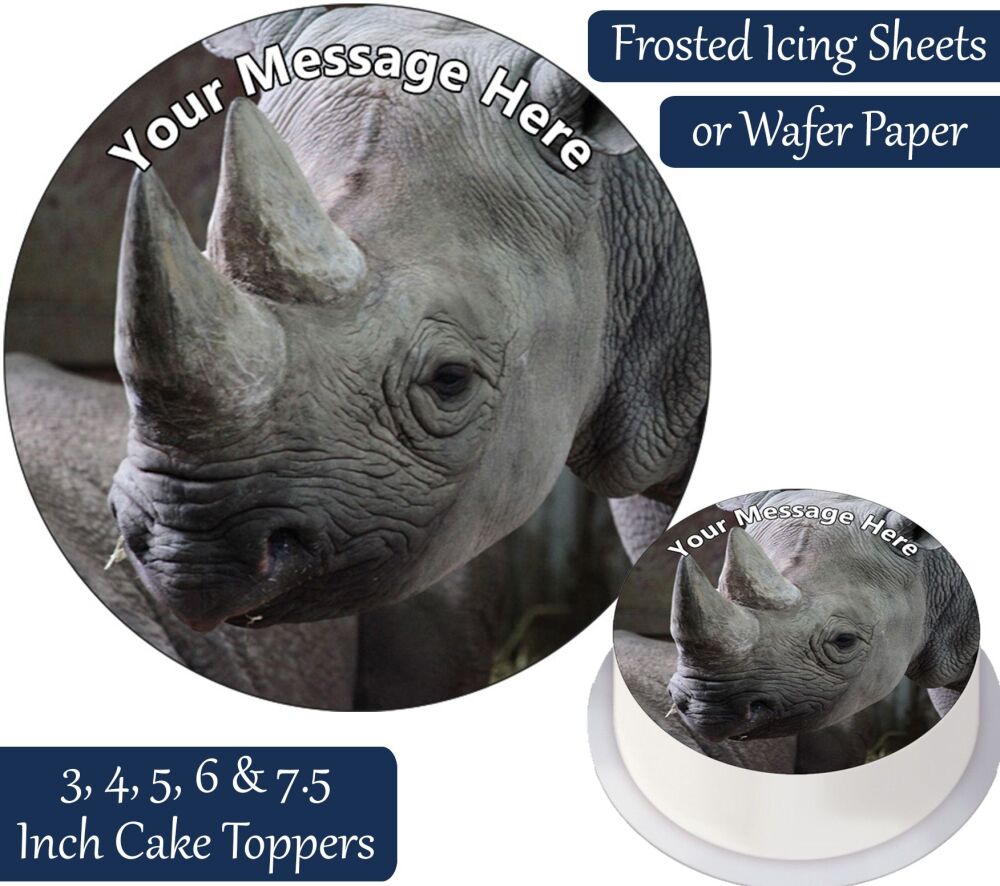 Rhino Personalised Cake Topper