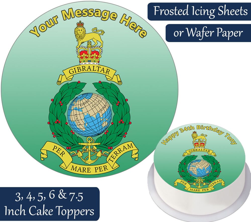 Royal Marines Personalised Cake Topper