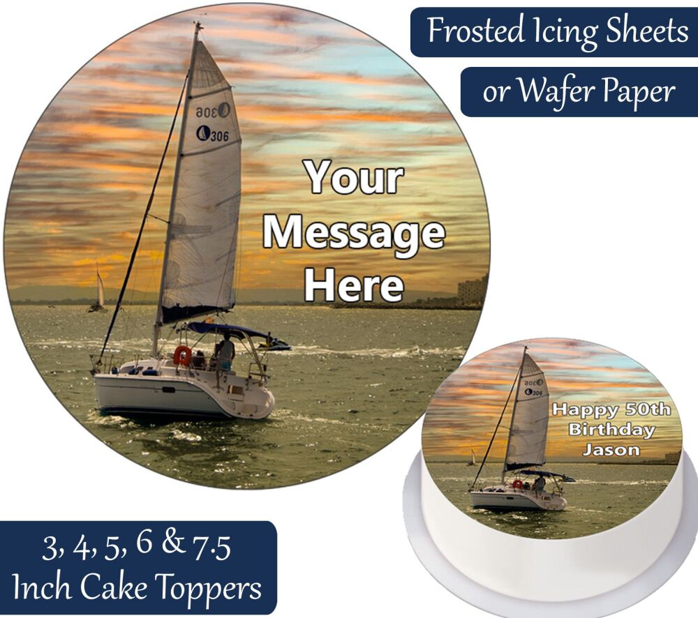 Sailing Personalised Cake Topper