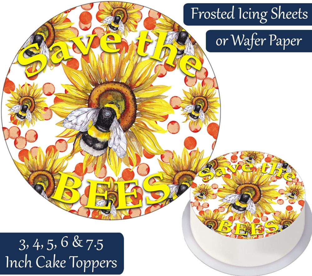Save The Bees Personalised Cake Topper