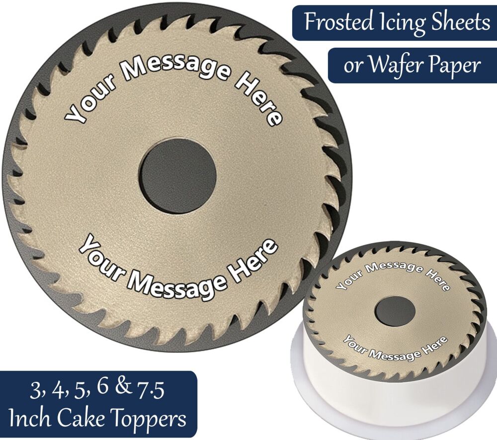 Saw Blade Personalised Cake Topper