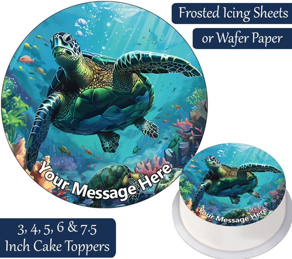 Sea Turtle Personalised Cake Topper