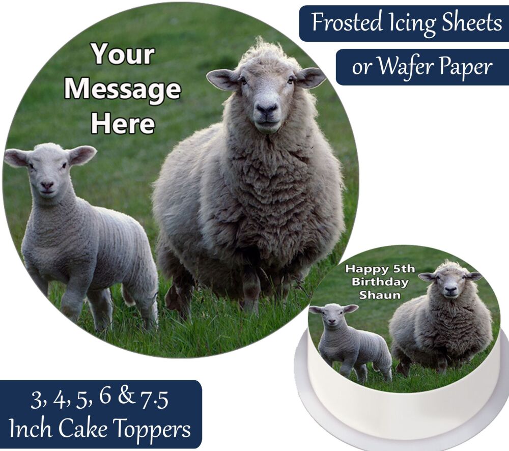 Sheep Personalised Cake Topper