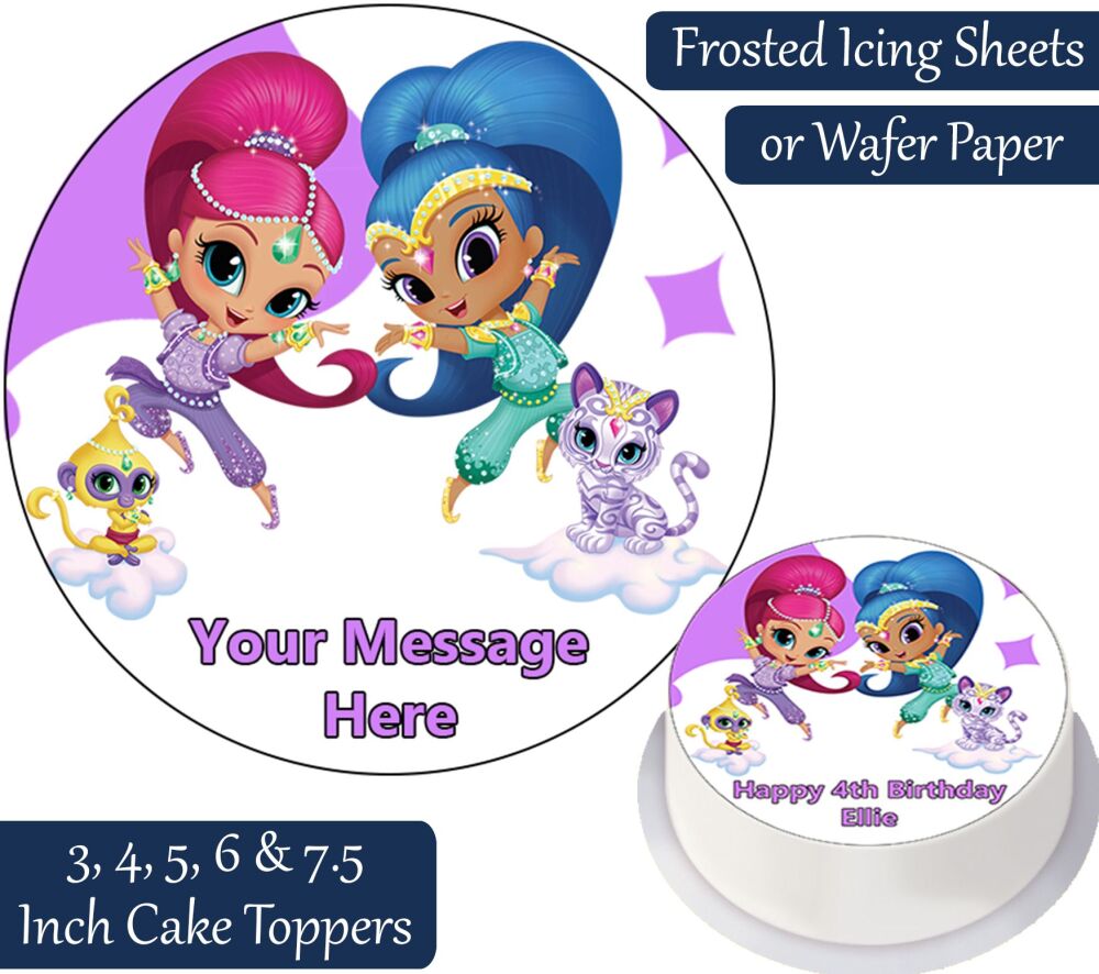Shimmer & Shine Personalised Cake Topper