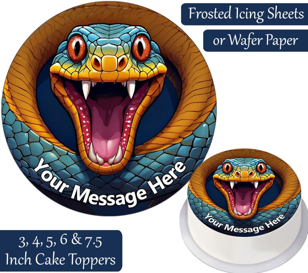 Snake Face Personalised Cake Topper