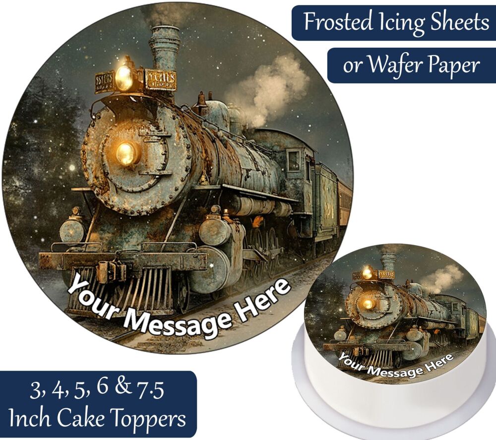 Snow Train Personalised Cake Topper