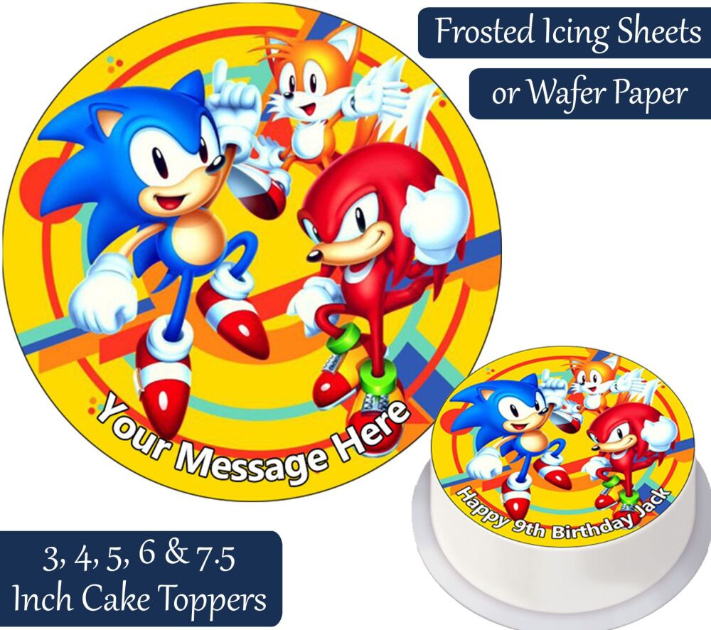 Sonic The Hedgehog Personalised Cake Topper