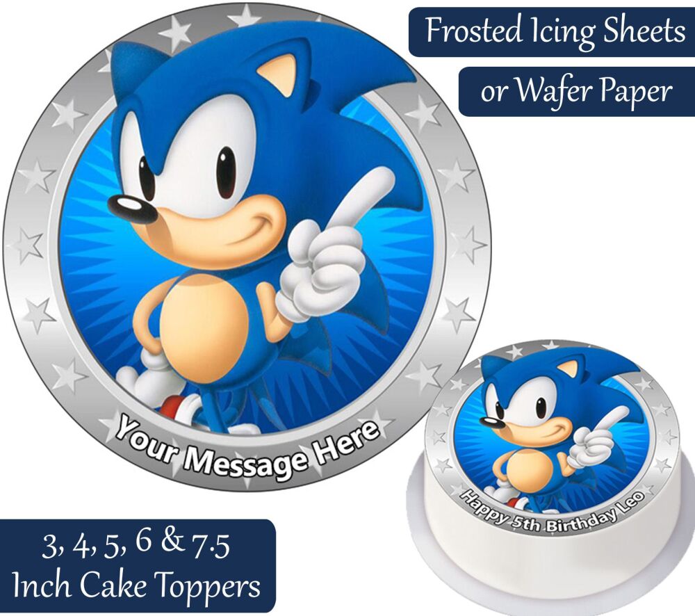 Sonic The Hedgehog Solo Personalised Cake Topper