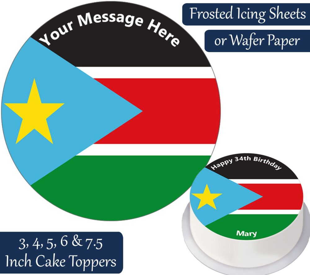South Sudan Flag Personalised Cake Topper