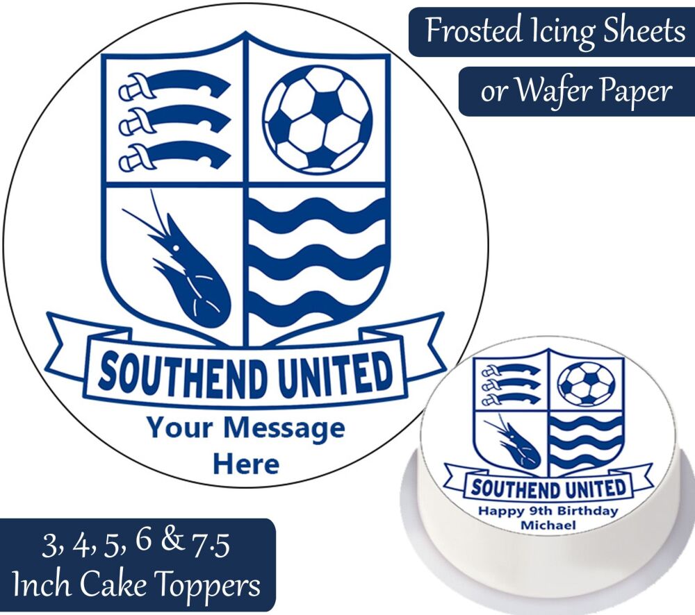Southend United Football Personalised Cake Topper