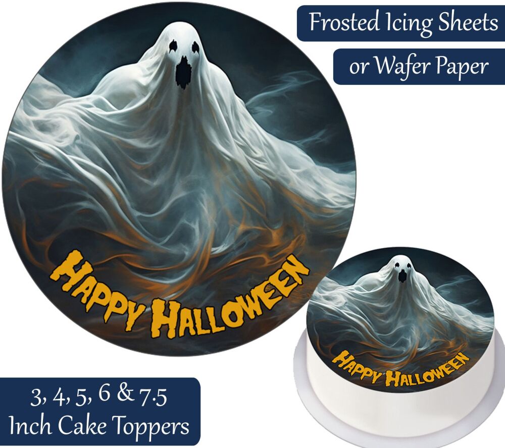 Spooky Ghost Personalised Cake Topper