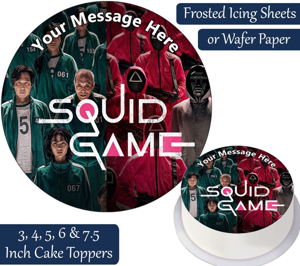 Squid Game Gang Personalised Cake Topper