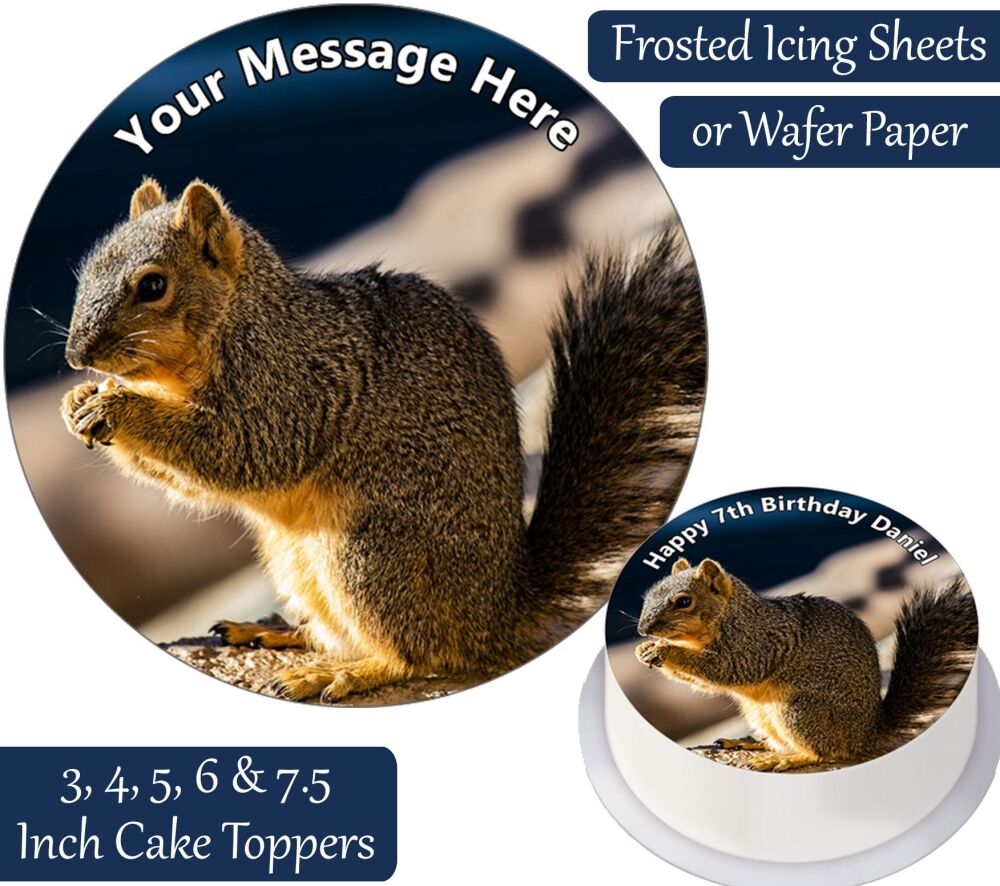 Squirrel Personalised Cake Topper