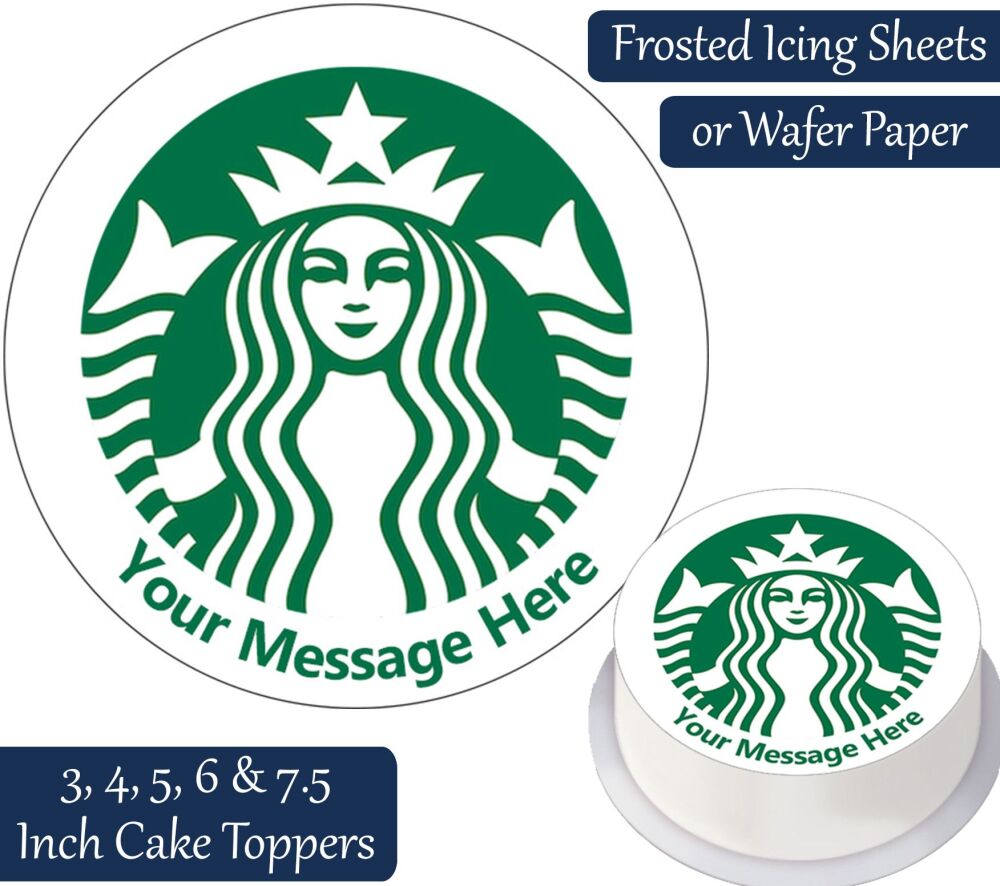 Starbucks Logo Personalised Cake Topper