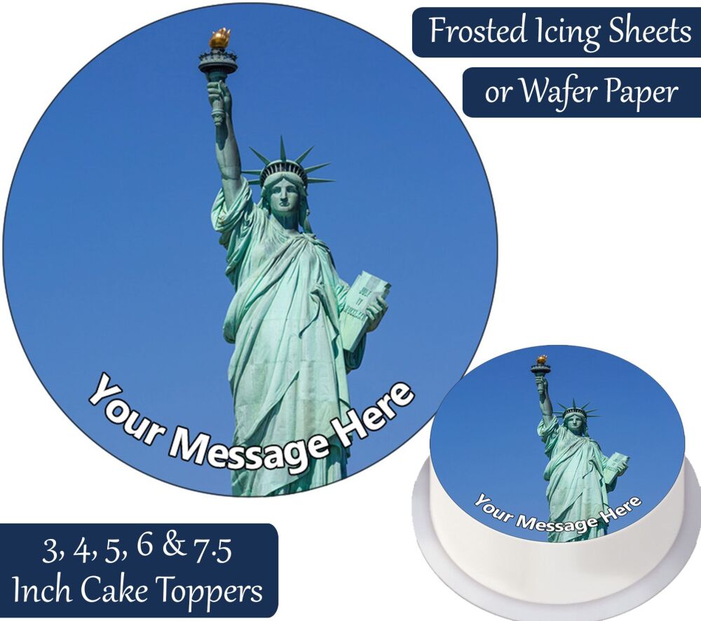 Statue of Liberty Personalised Cake Topper