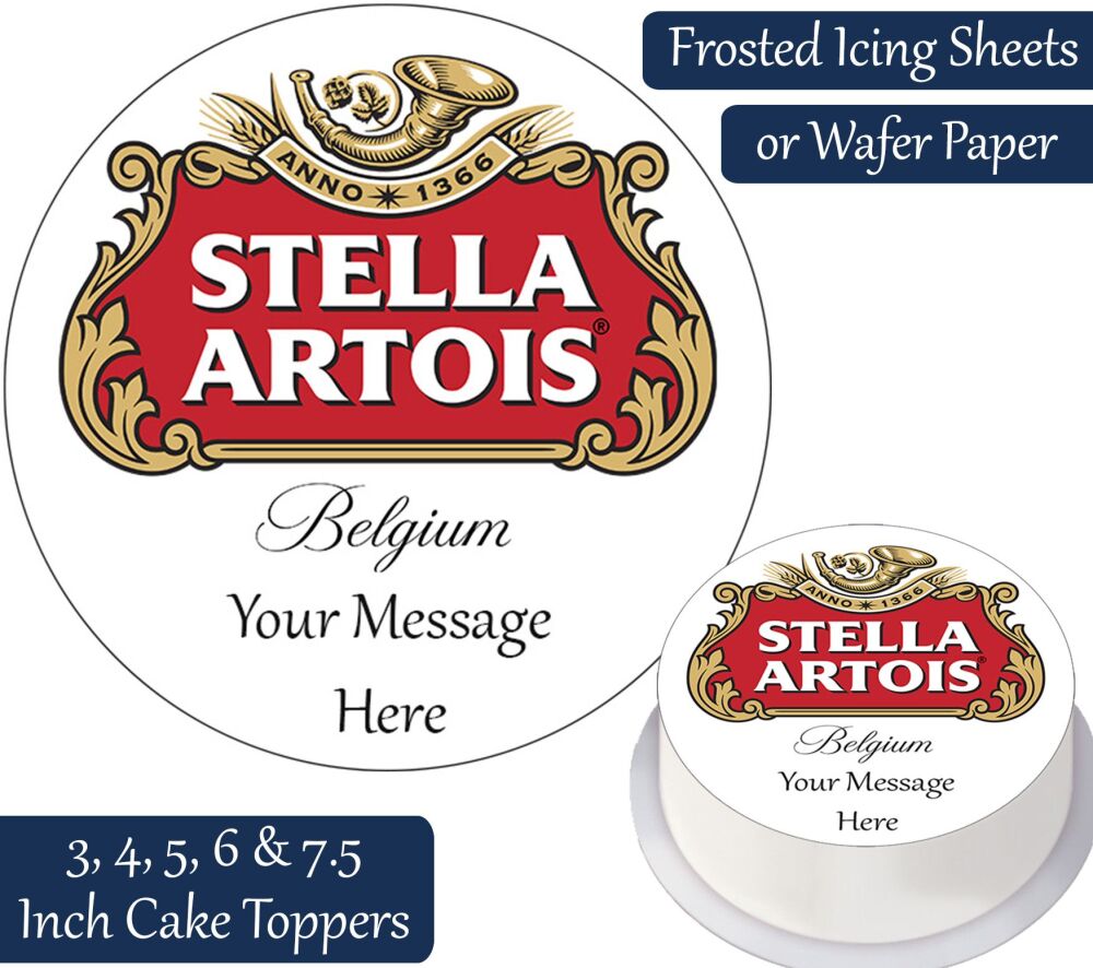 Stella Artois Logo Personalised Cake Topper