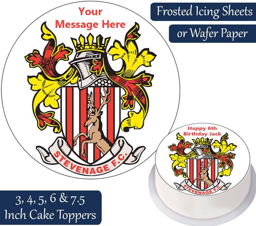 Stevenage Football Personalised Cake Topper