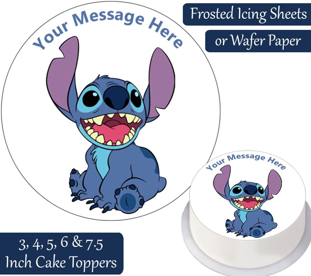 Stitch Sitting Personalised Cake Topper