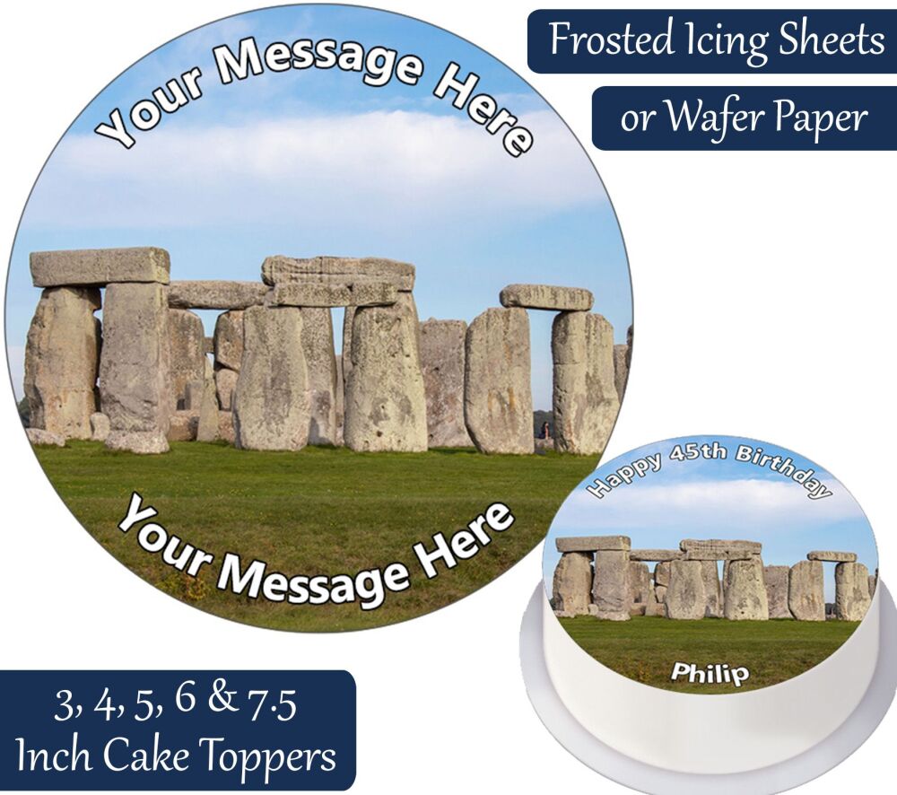Stonehenge Personalised Cake Topper