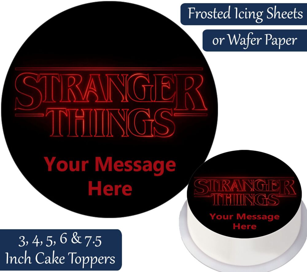 Stranger Things Personalised Cake Topper