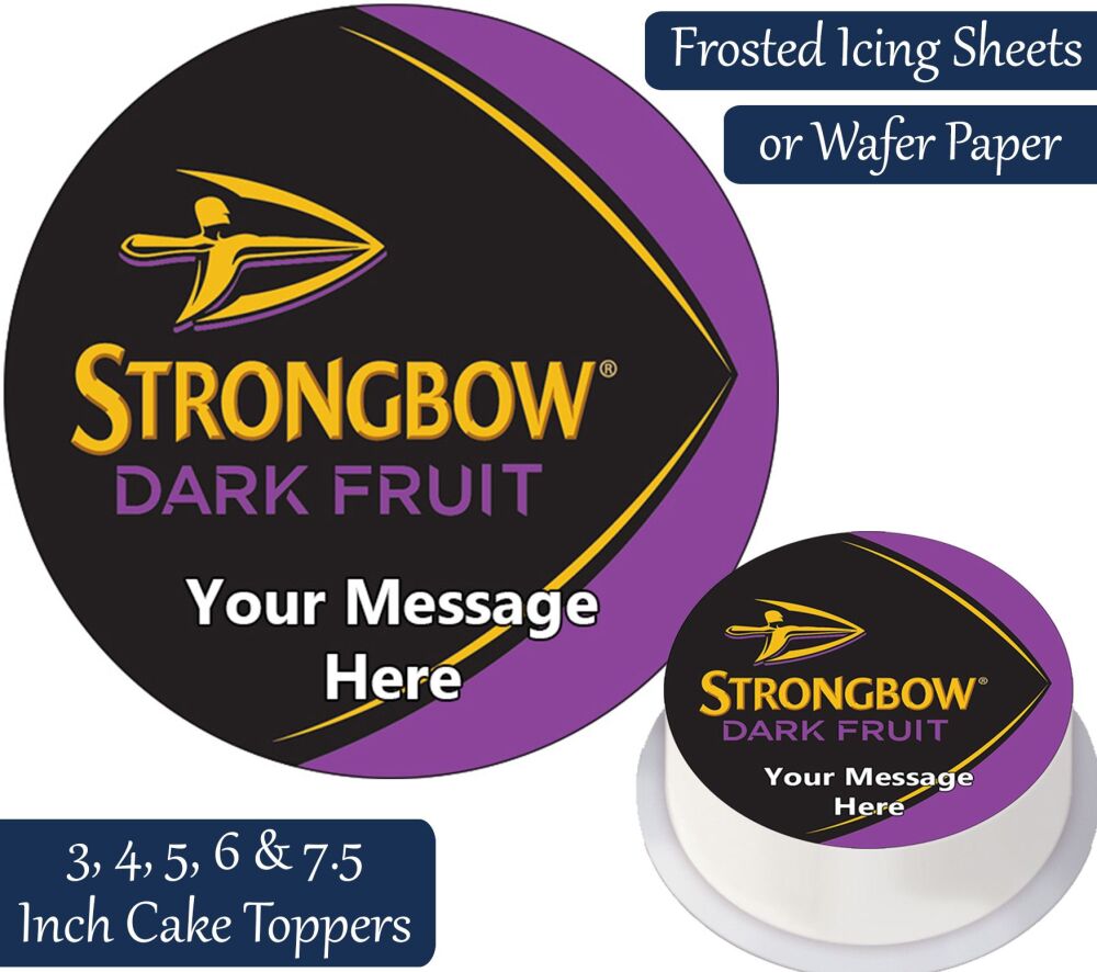 Strongbow Dark Fruit Logo Personalised Cake Topper