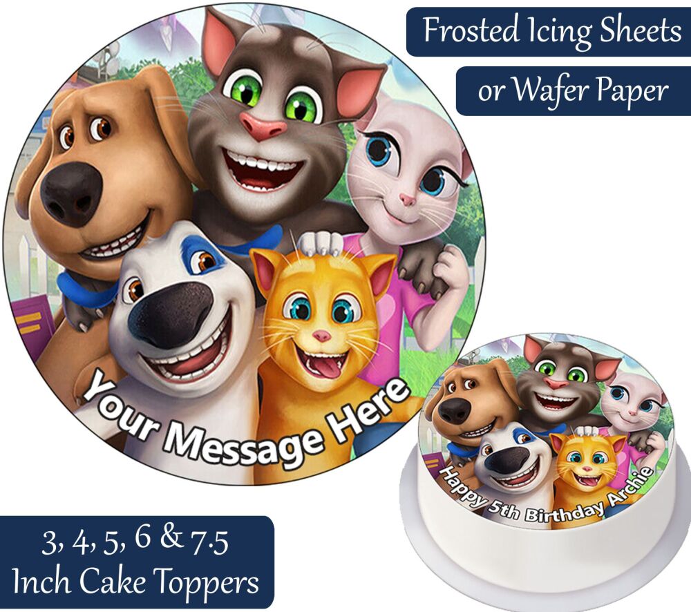 Talking Tom Gang Personalised Cake Topper