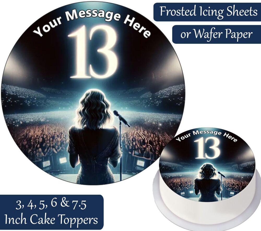 Taylor Swift 13 Personalised Cake Topper