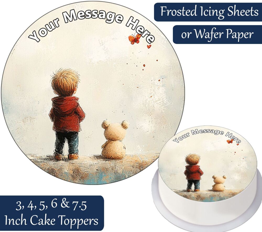 Teddy Bear Child Personalised Cake Topper
