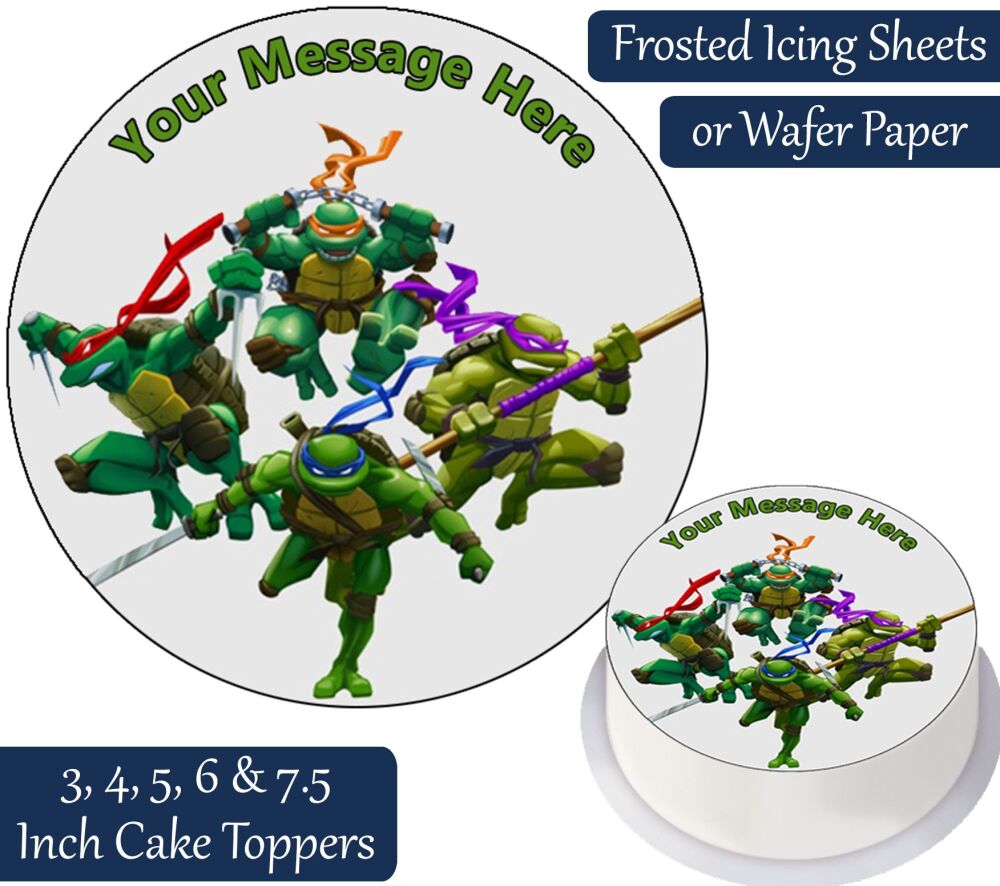 Teenage Mutant Ninja Turtles Modern Personalised Cake Topper