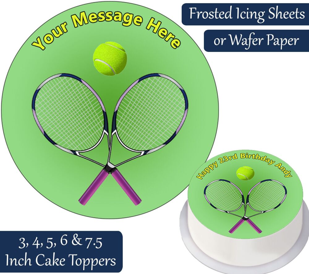Tennis Personalised Cake Topper