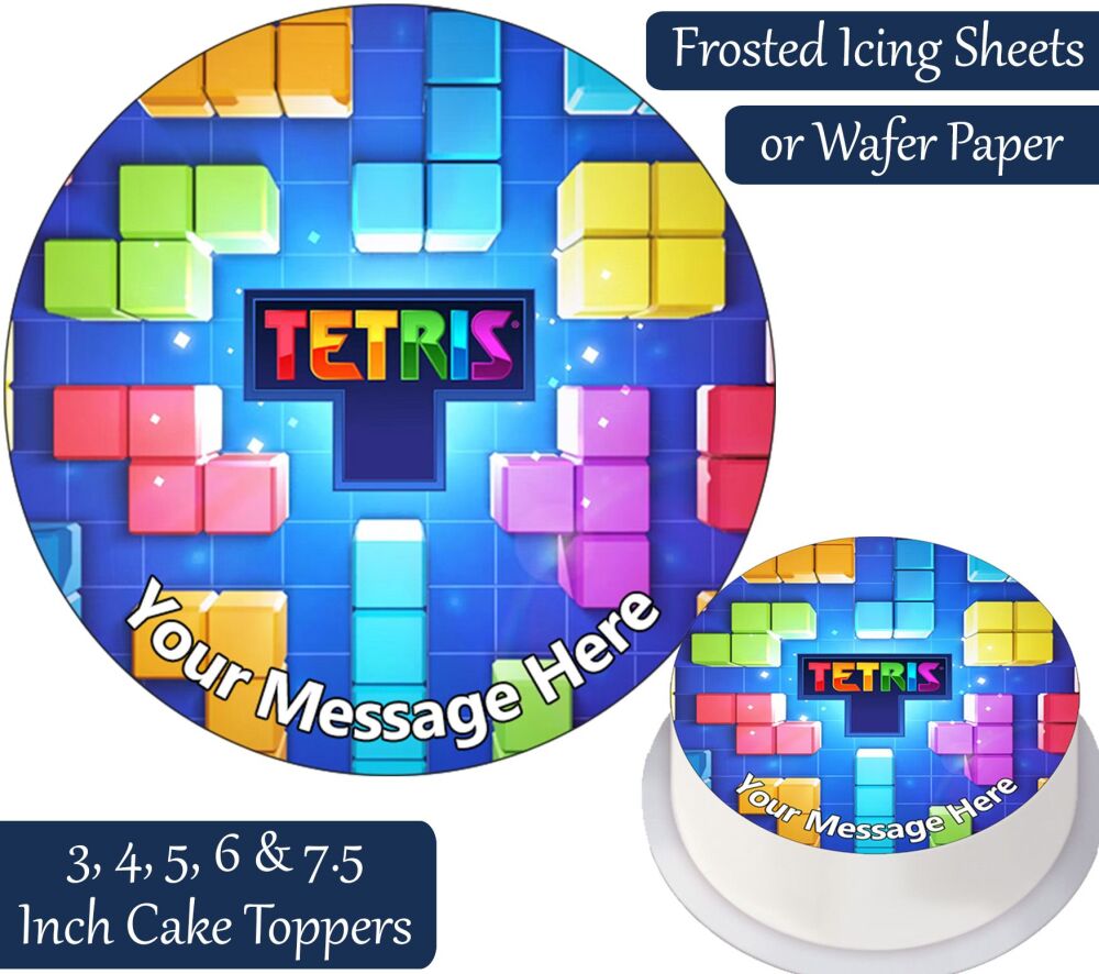 Tetris Personalised Cake Topper