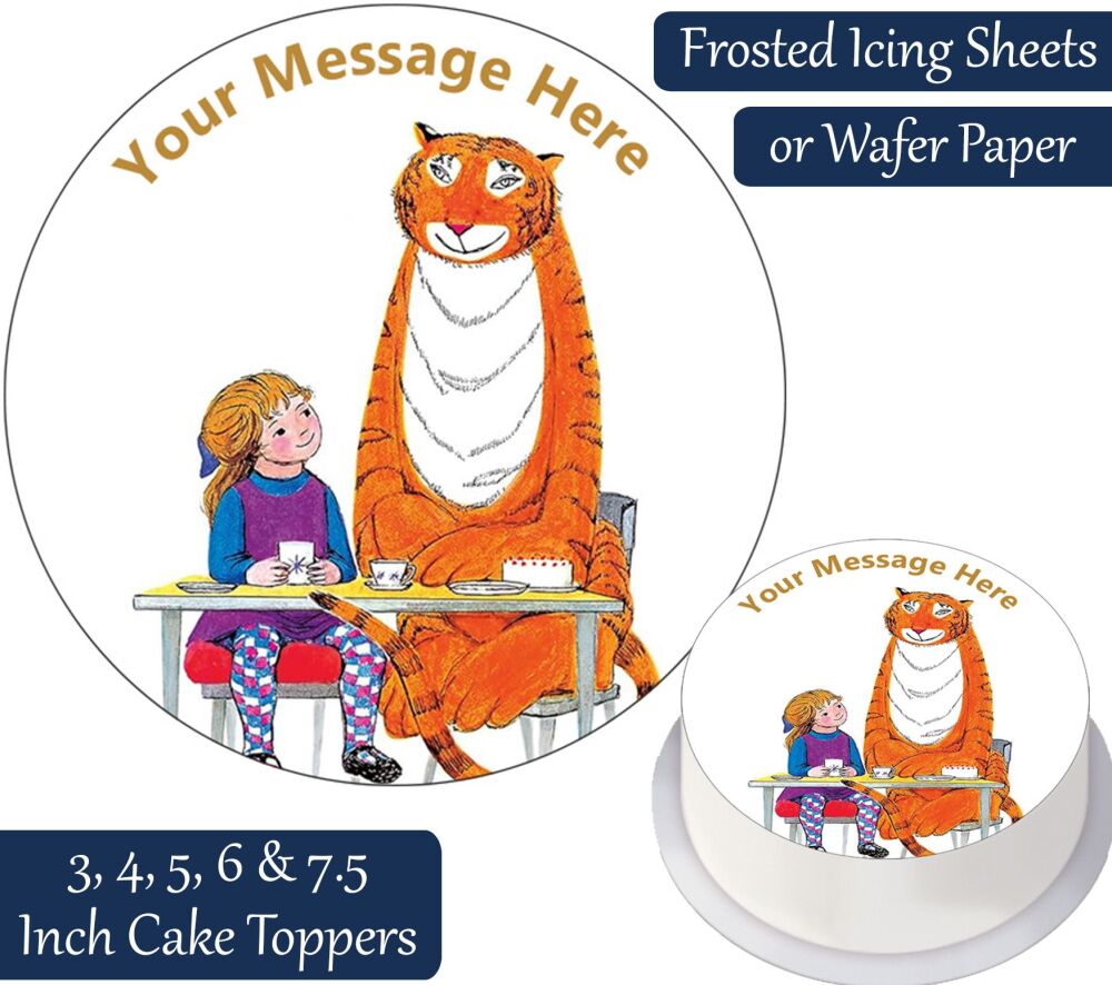 The Tiger Who Came To Tea Personalised Cake Topper