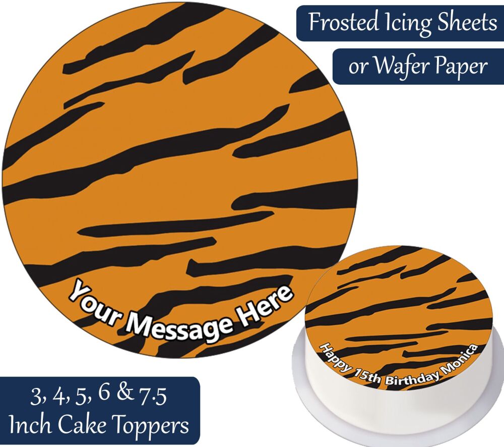 Tiger Print Personalised Cake Topper