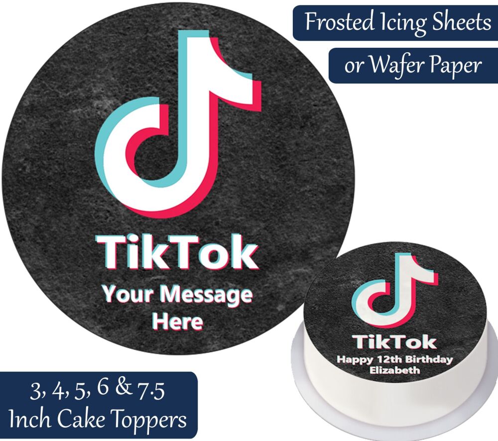 TikTok Personalised Cake Topper