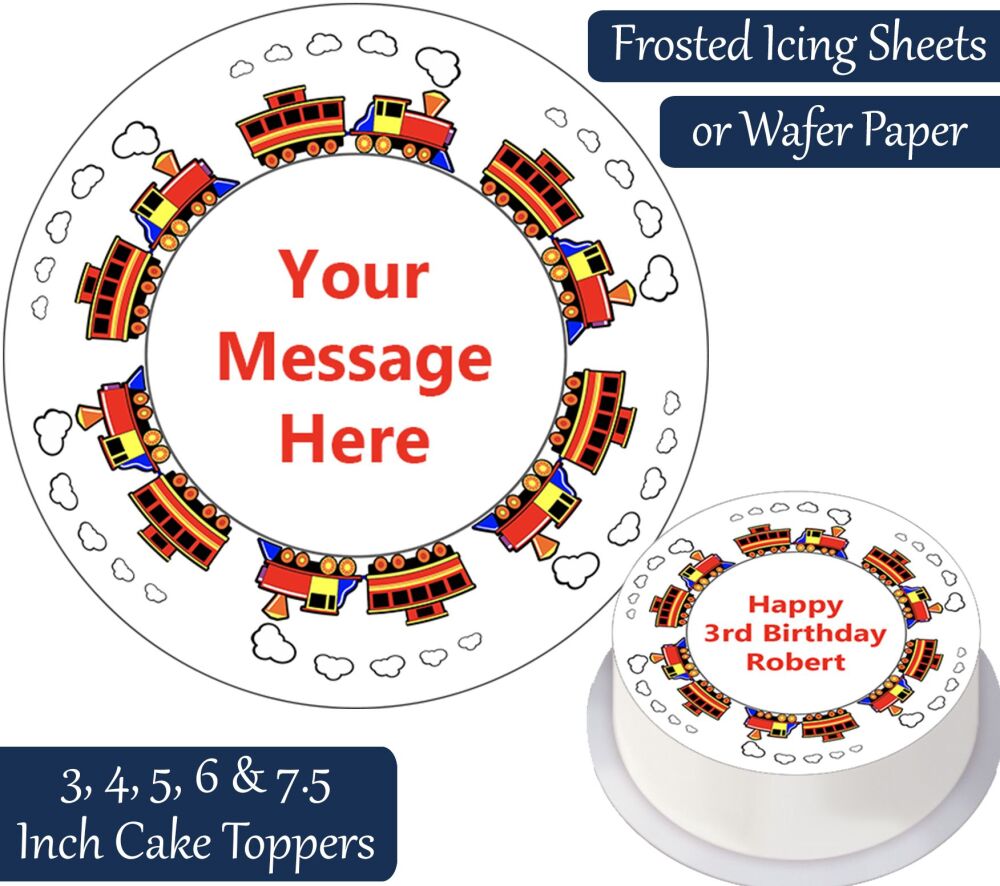 Toy Train Personalised Cake Topper