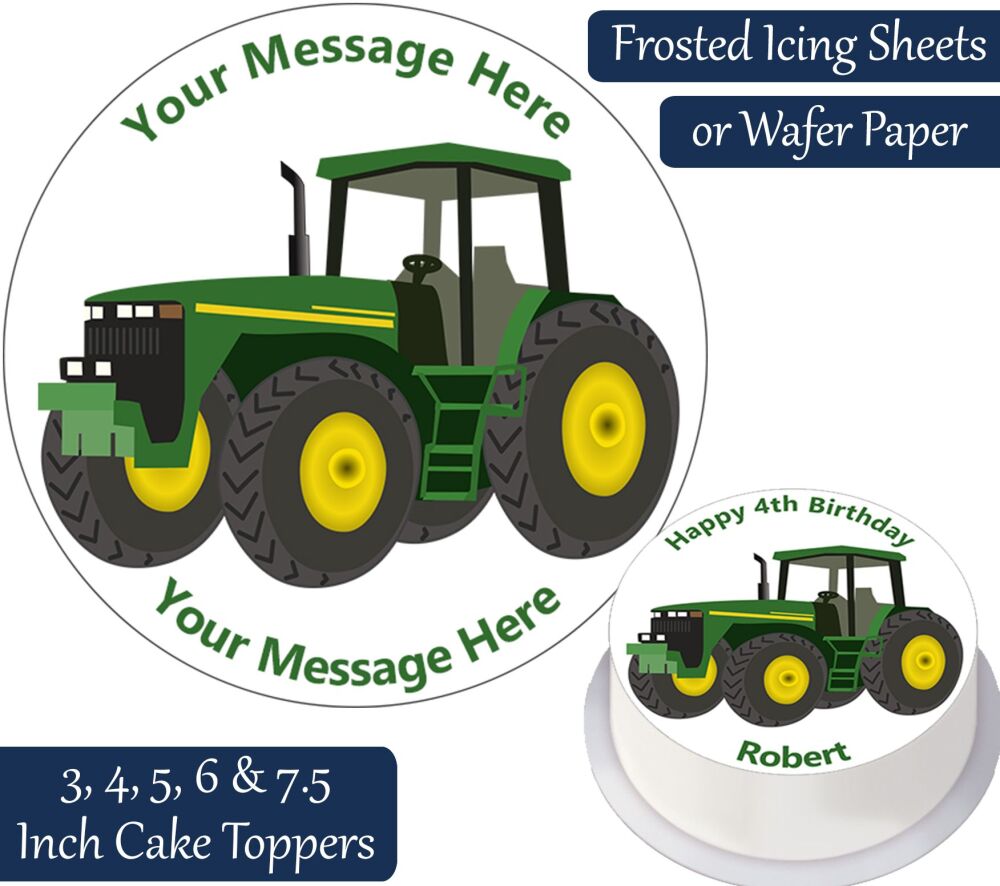 Tractor Personalised Cake Topper