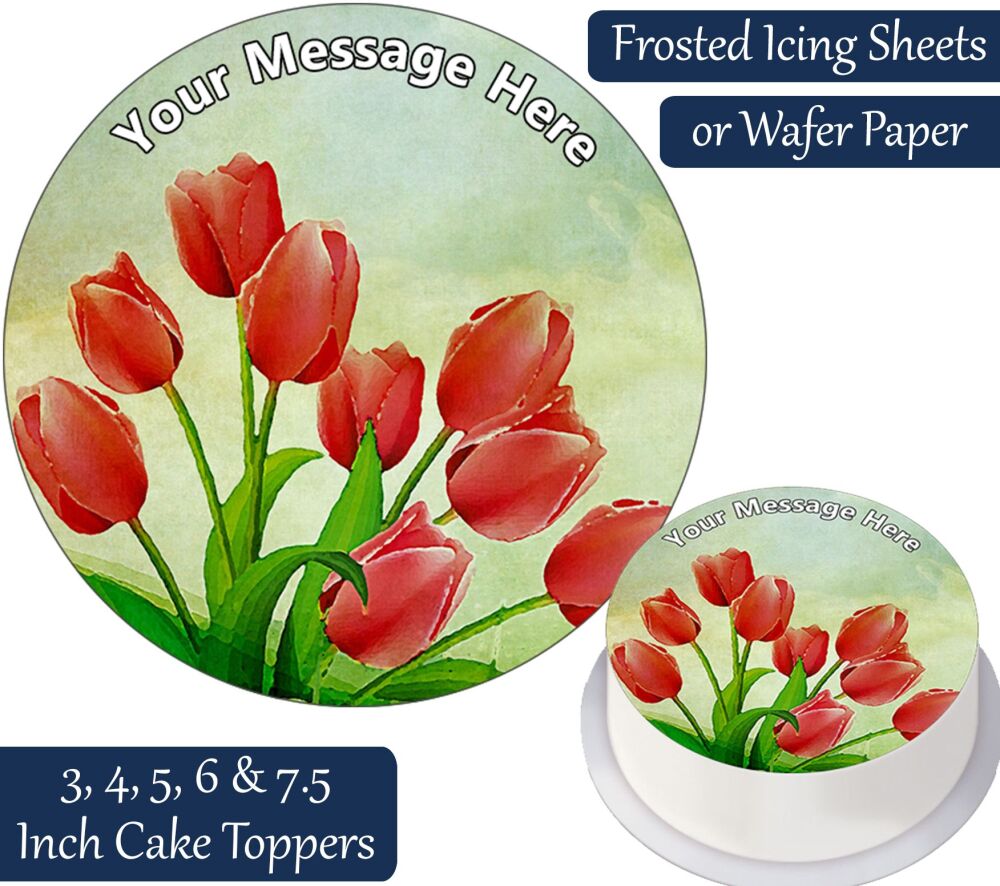 Tulips Personalised Cake Topper