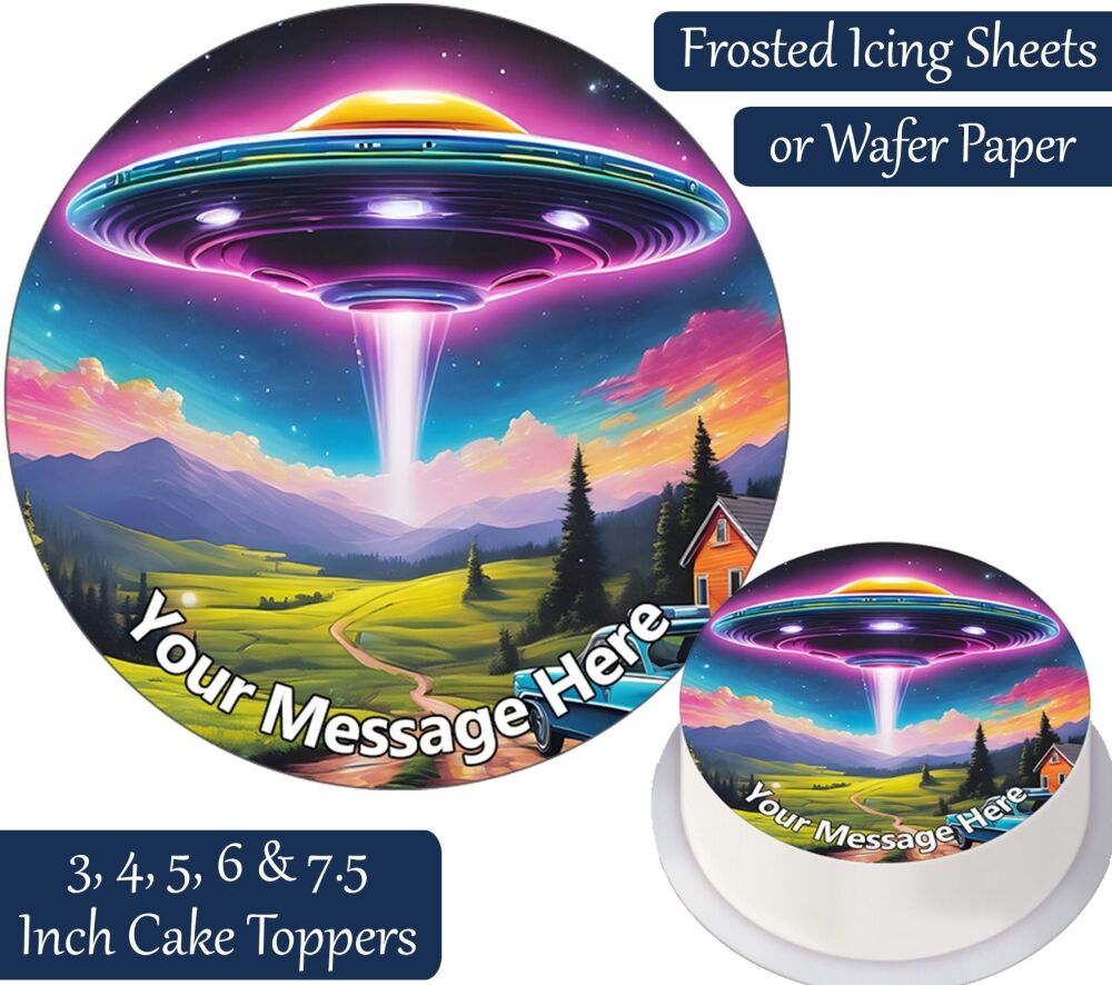 UFO Personalised Cake Topper