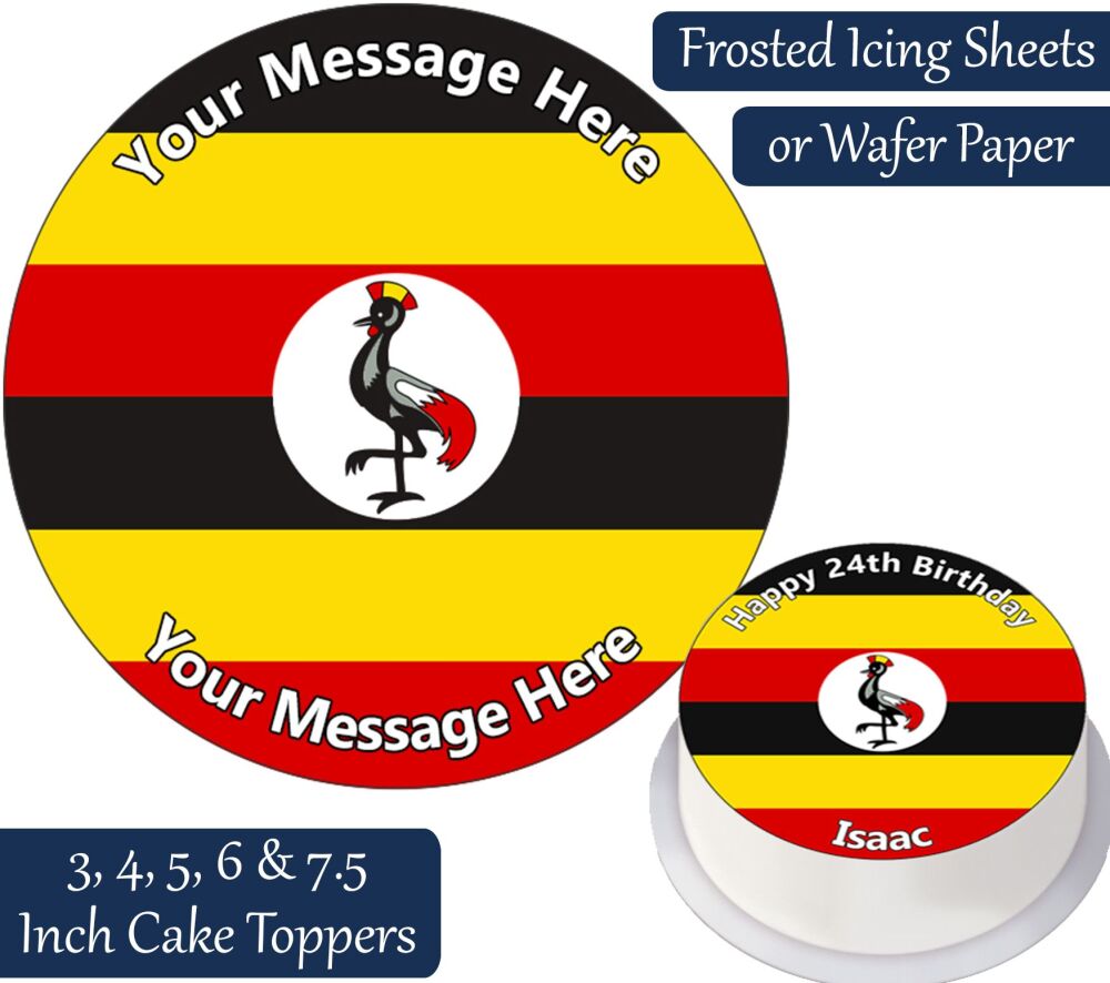 Uganda Flag Personalised Cake Topper
