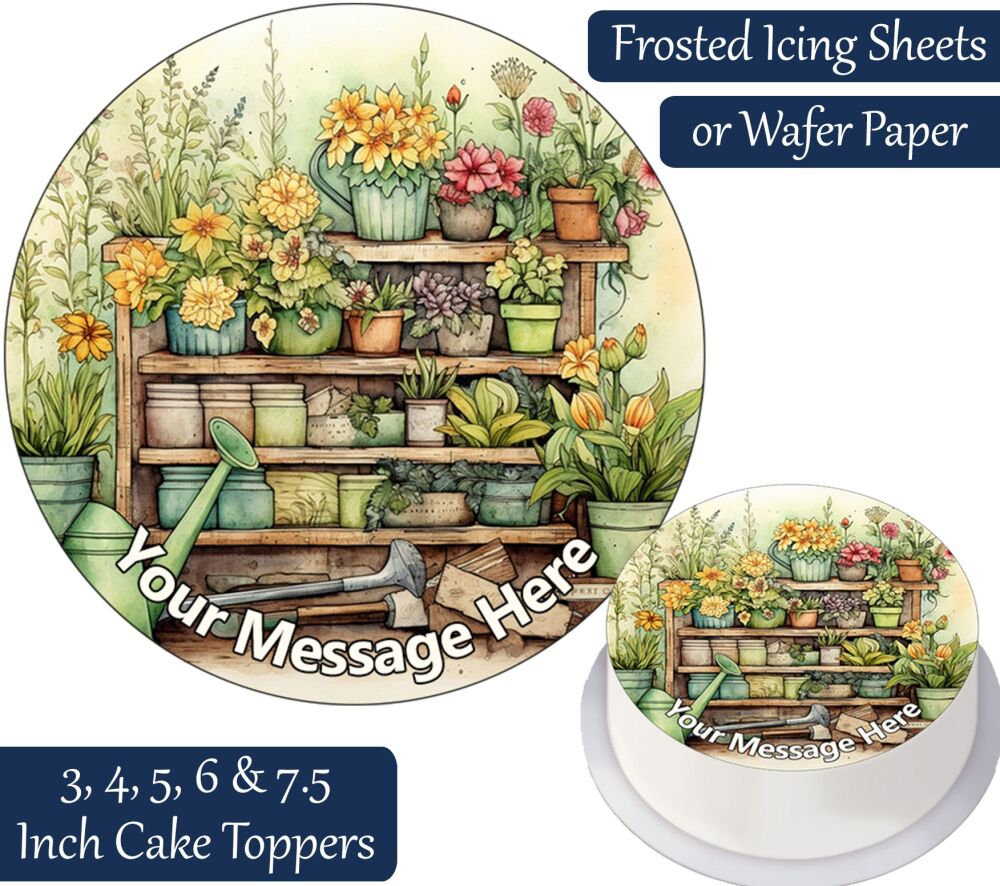 Vintage Garden Personalised Cake Topper