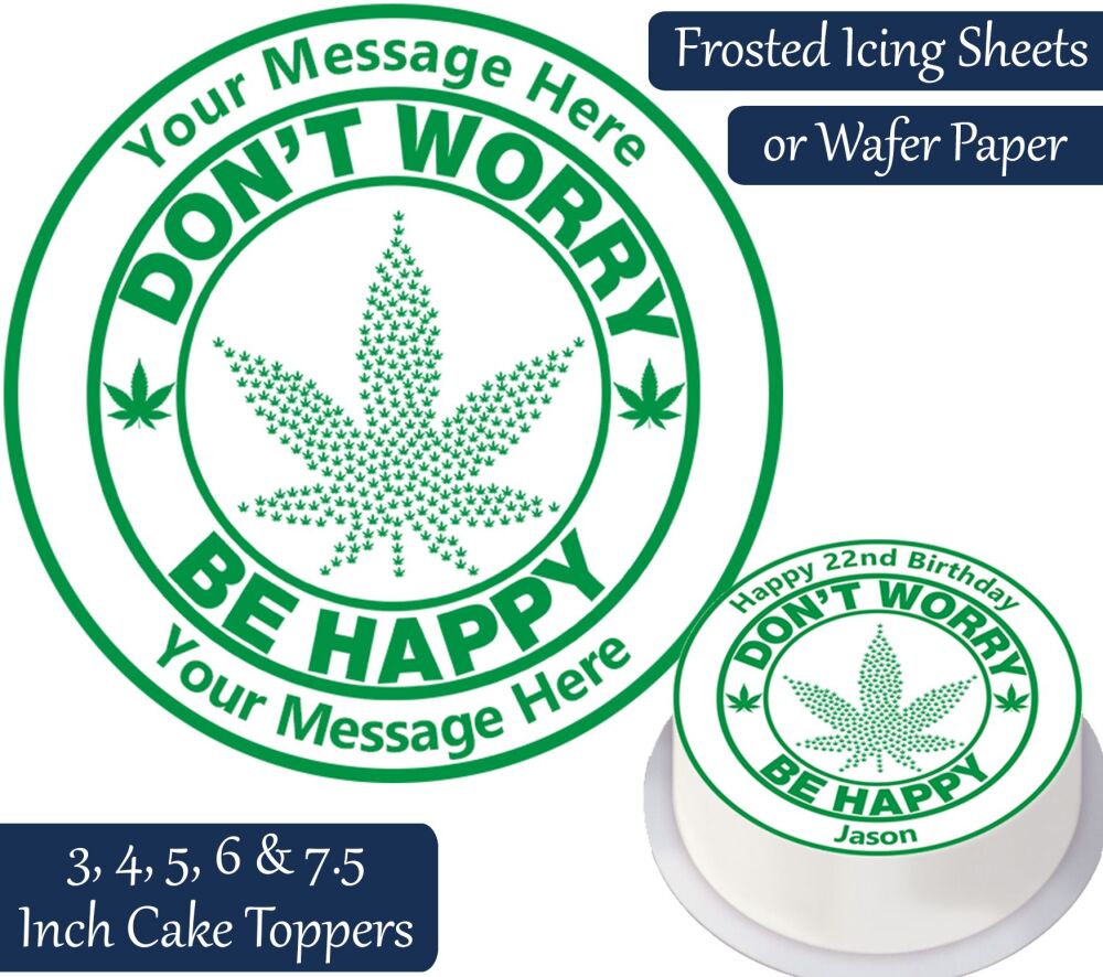 Weed Personalised Cake Topper