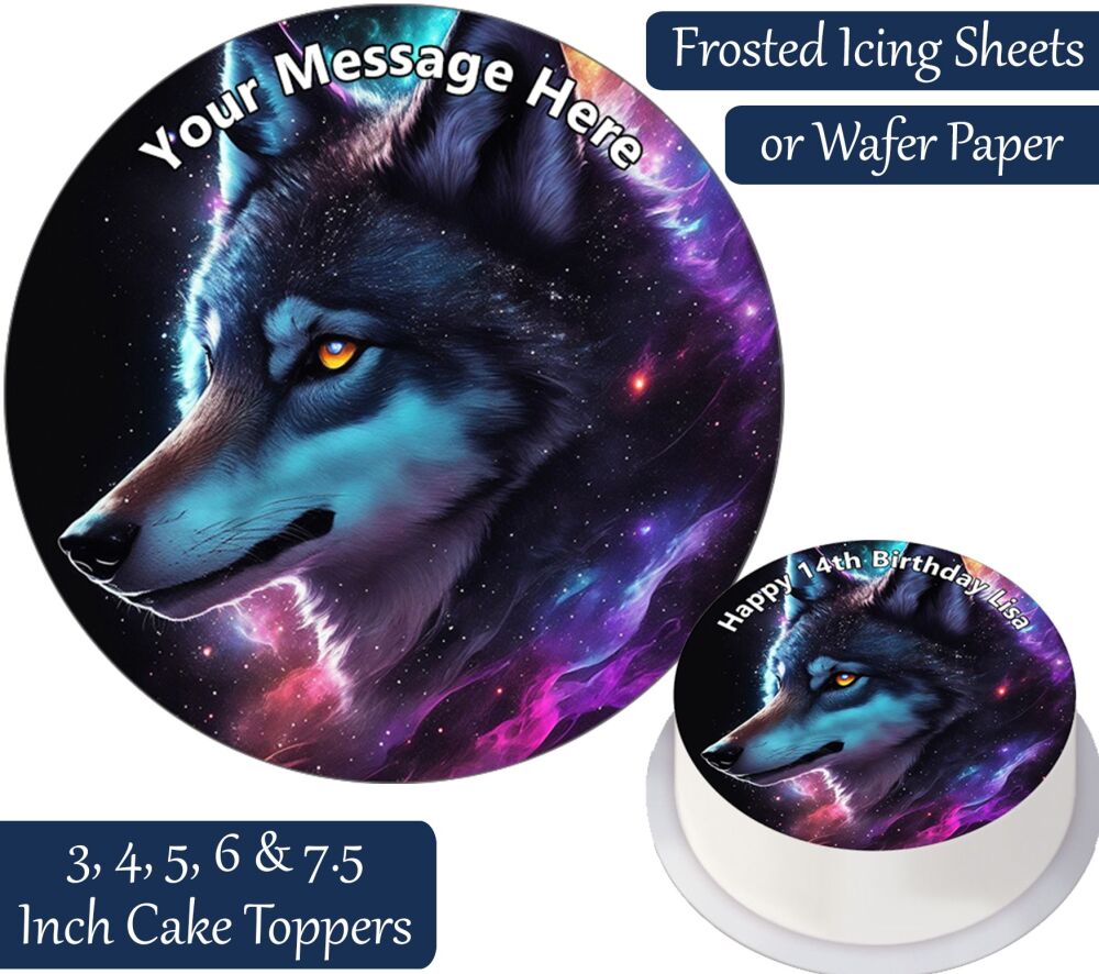 Wolf Space Personalised Cake Topper