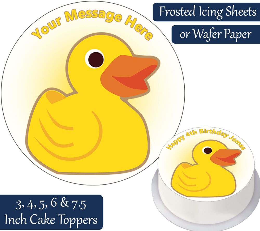 Yellow Duck Personalised Cake Topper